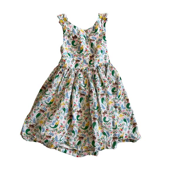 Mini Boden Girls Size 7-8 White Mermaid Crossback Dress - Picture 1 of 3